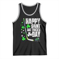 St. Patrick's Day Ice Hockey Tank Top Happy Saint Hat Trick's Lucky Shamrocks