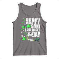 St. Patrick's Day Ice Hockey Tank Top Happy Saint Hat Trick's Lucky Shamrocks