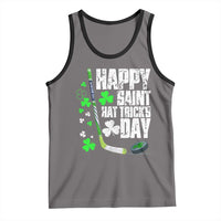 St. Patrick's Day Ice Hockey Tank Top Happy Saint Hat Trick's Lucky Shamrocks
