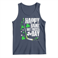 St. Patrick's Day Ice Hockey Tank Top Happy Saint Hat Trick's Lucky Shamrocks