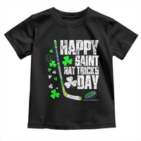 St. Patrick's Day Ice Hockey Toddler T Shirt Happy Saint Hat Trick's Lucky Shamrocks