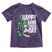 St. Patrick's Day Ice Hockey Toddler T Shirt Happy Saint Hat Trick's Lucky Shamrocks