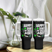St. Patrick's Day Ice Hockey Tumbler With Handle Happy Saint Hat Trick's Lucky Shamrocks