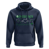 Funny St Patricks Day ER Nurse Hoodie Emergency Department Lucky Shamrocks