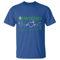 Funny St Patricks Day ER Nurse T Shirt Emergency Department Lucky Shamrocks