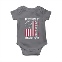 Resist Hands Off Baby Onesie Vintage American Betsy Ross Flag We The People