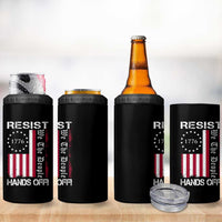 Resist Hands Off 4 in 1 Can Cooler Tumbler Vintage American Betsy Ross Flag We The People