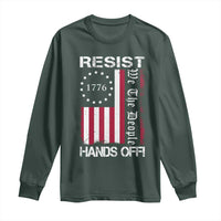 Resist Hands Off Long Sleeve Shirt Vintage American Betsy Ross Flag We The People