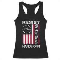 Resist Hands Off Racerback Tank Top Vintage American Betsy Ross Flag We The People