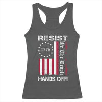 Resist Hands Off Racerback Tank Top Vintage American Betsy Ross Flag We The People