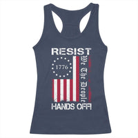 Resist Hands Off Racerback Tank Top Vintage American Betsy Ross Flag We The People