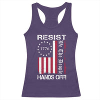 Resist Hands Off Racerback Tank Top Vintage American Betsy Ross Flag We The People