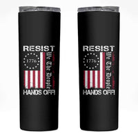 Resist Hands Off Skinny Tumbler Vintage American Betsy Ross Flag We The People
