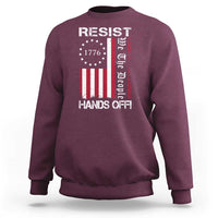 Resist Hands Off Sweatshirt Vintage American Betsy Ross Flag We The People