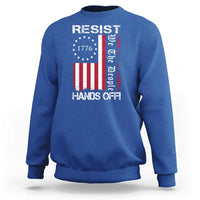 Resist Hands Off Sweatshirt Vintage American Betsy Ross Flag We The People