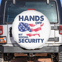 Hands Off My Social Security Spare Tire Cover Patriotic USA Retirement Protection American Flag