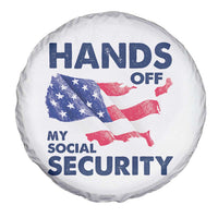Hands Off My Social Security Spare Tire Cover Patriotic USA Retirement Protection American Flag