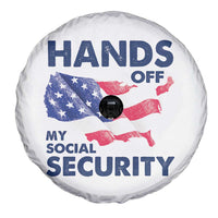 Hands Off My Social Security Spare Tire Cover Patriotic USA Retirement Protection American Flag