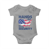 Hands Off My Social Security Baby Onesie Patriotic USA Retirement Protection American Flag