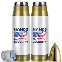 Hands Off My Social Security Bullet Tumbler Patriotic USA Retirement Protection American Flag