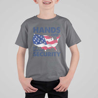 Hands Off My Social Security T Shirt For Kid Patriotic USA Retirement Protection American Flag
