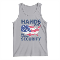 Hands Off My Social Security Tank Top Patriotic USA Retirement Protection American Flag