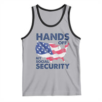 Hands Off My Social Security Tank Top Patriotic USA Retirement Protection American Flag