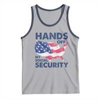 Hands Off My Social Security Tank Top Patriotic USA Retirement Protection American Flag