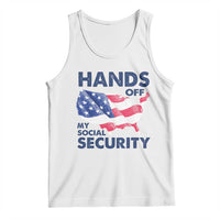 Hands Off My Social Security Tank Top Patriotic USA Retirement Protection American Flag