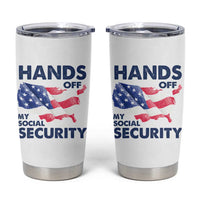 Hands Off My Social Security Tumbler Cup Patriotic USA Retirement Protection American Flag