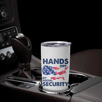 Hands Off My Social Security Tumbler Cup Patriotic USA Retirement Protection American Flag