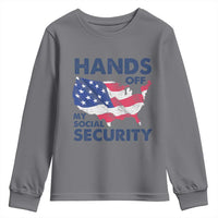 Hands Off My Social Security Youth Sweatshirt Patriotic USA Retirement Protection American Flag