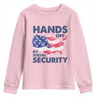 Hands Off My Social Security Youth Sweatshirt Patriotic USA Retirement Protection American Flag