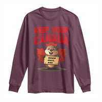 Keep Your Tiny Hands Off Canada Long Sleeve Shirt Not For Sale Canadian Maple Leaf Beaver