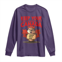 Keep Your Tiny Hands Off Canada Long Sleeve Shirt Not For Sale Canadian Maple Leaf Beaver