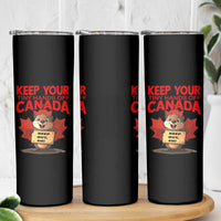 Keep Your Tiny Hands Off Canada Skinny Tumbler Not For Sale Canadian Maple Leaf Beaver