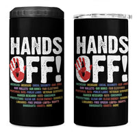 Resist Hands Off 4 in 1 Can Cooler Tumbler Protect USA American We The People