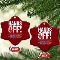 Resist Hands Off Ceramic Ornament Protect USA American We The People - Wonder Print Shop