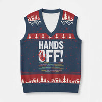 Resist Hands Off V-Neck Knit Sweater Vest Protect USA American We The People - Wonder Print Shop