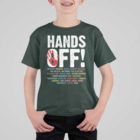 Resist Hands Off T Shirt For Kid Protect USA American We The People