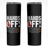 Resist Hands Off Skinny Tumbler Protect USA American We The People