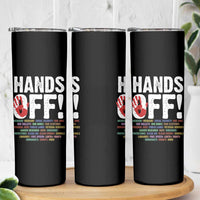 Resist Hands Off Skinny Tumbler Protect USA American We The People