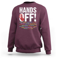 Resist Hands Off Sweatshirt Protect USA American We The People