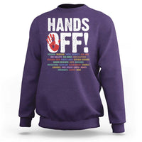 Resist Hands Off Sweatshirt Protect USA American We The People