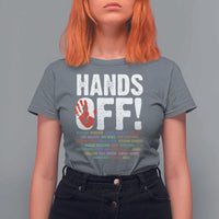 Resist Hands Off T Shirt For Women Protect USA American We The People
