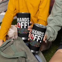 Resist Hands Off Tumbler Cup Protect USA American We The People