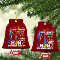 Autism Mom Ceramic Ornament Who Never Gives Up Family Support Autistic - Wonder Print Shop