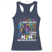 Autism Mom Racerback Tank Top Who Never Gives Up Family Support Autistic