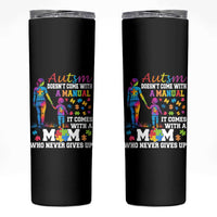 Autism Mom Skinny Tumbler Who Never Gives Up Family Support Autistic