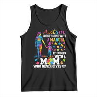 Autism Mom Tank Top Who Never Gives Up Family Support Autistic